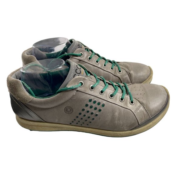 Ecco Men's Biom Yak Brown/Green Yak Leather Spikeless Golf Shoe EU 44/US 10-10.5 - Picture 1 of 9